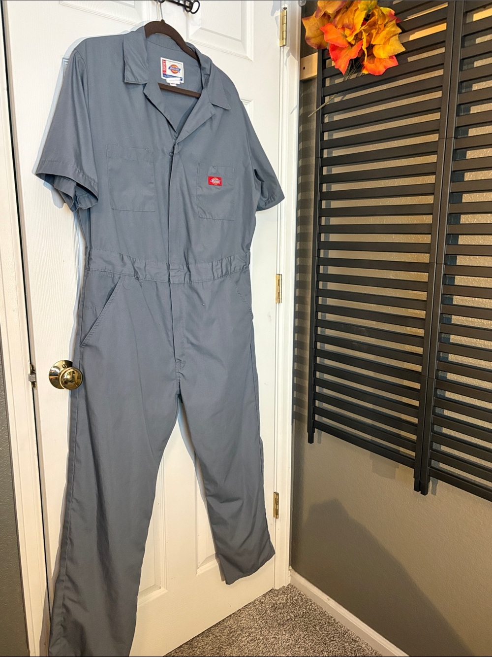 Dickies Men's/Women's Gray Short-Sleeve Utility Jumpsuit